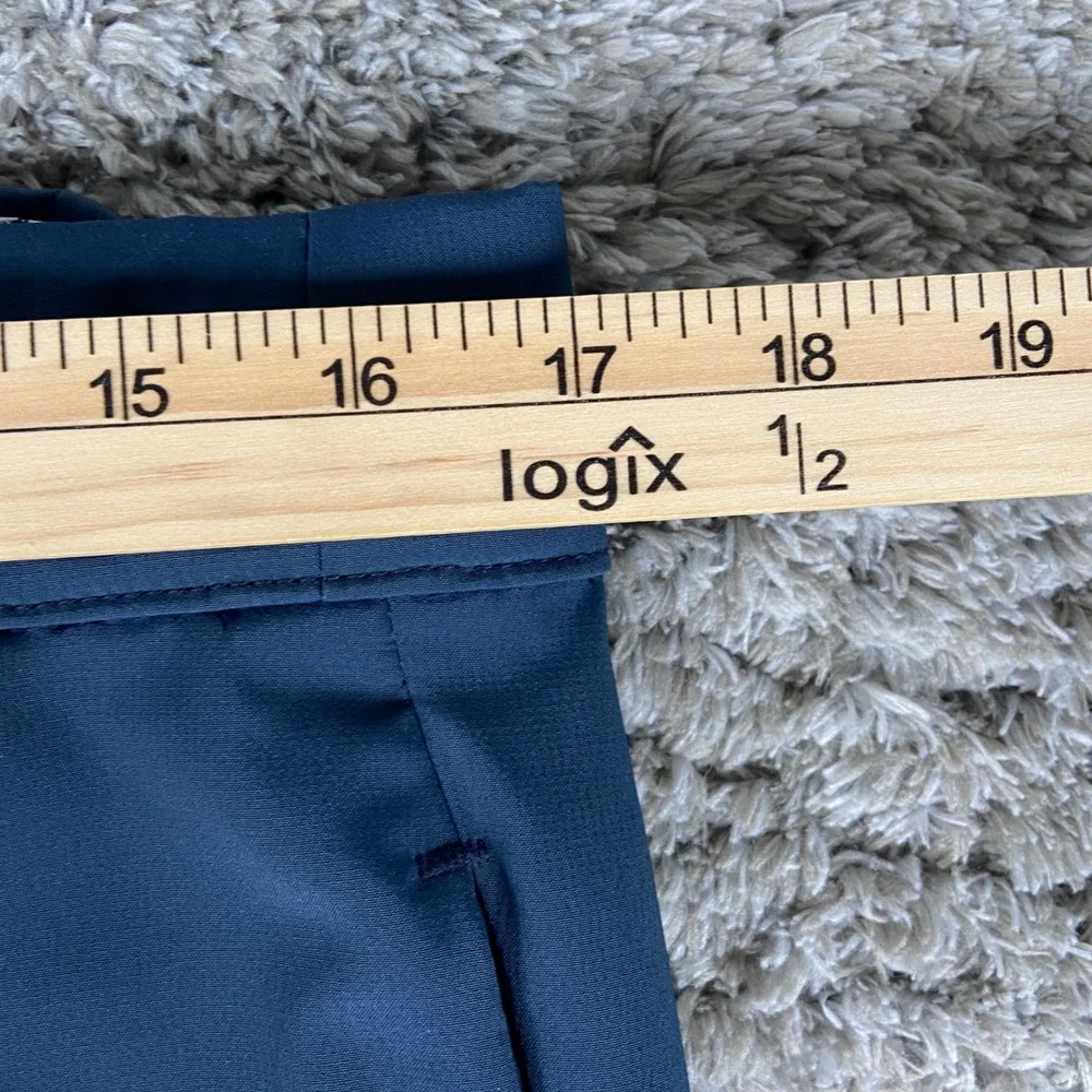iliac Golf Pants Men 34x32 Blue Performance Gingham Trim Luxury Country Club USA